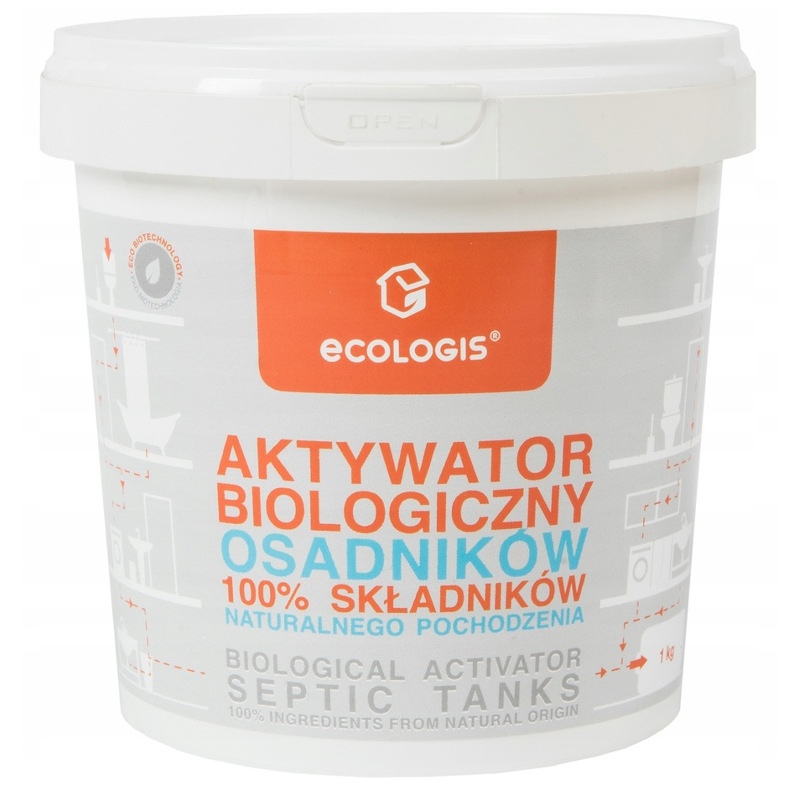 Biopreparat Ecologis Aktywator oczyszczalni ścieków w waderku 1000g