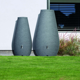 Rainwater storage tank Drop 410 l anthracite in the garden