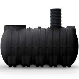 Horizontal-Line tank 3000l black without chimney