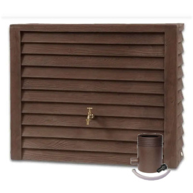 Woody 350L rainwater storage tank set with collector