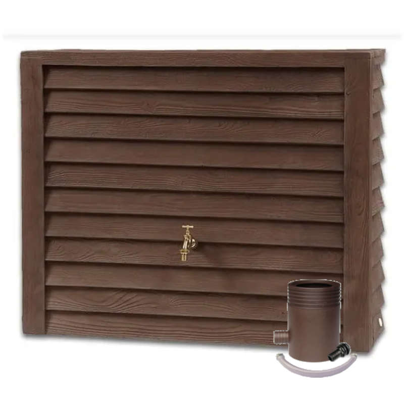 Woody 350L rainwater storage tank set with collector