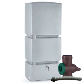 Rainwater tank set Jumbo 800L Inox