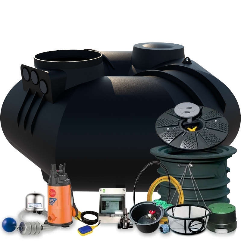 Premium garden set with Octagon 4000l tank