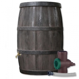 Rainwater tank set Burgundy 500L Inox