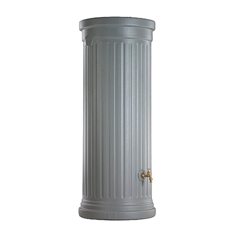 Decorative column water tank with external pump