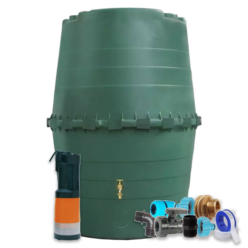 Top-Tank decorative water tank set 1300 l with external pump