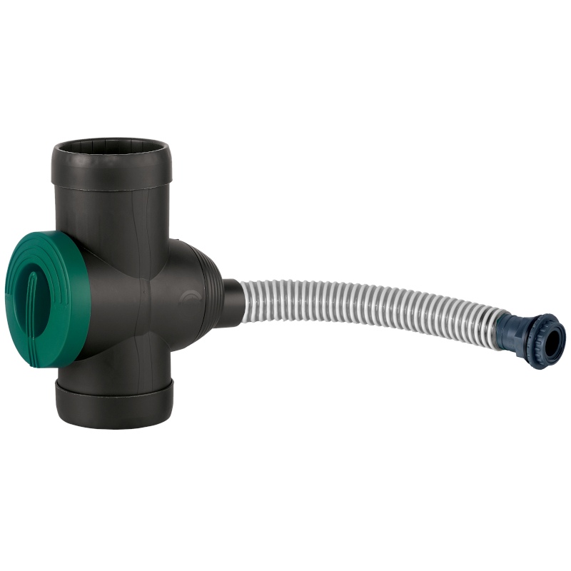 Rainwater collector with water filter and connection kit brown